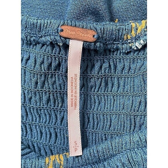 Free People Lana Off The Shoulder Smocked Tunic Top Size S Boho Flare Sleeve - Picture 7 of 9